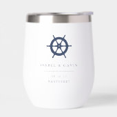 Roue de navire nautique Faveur de mariage personna (Gauche)