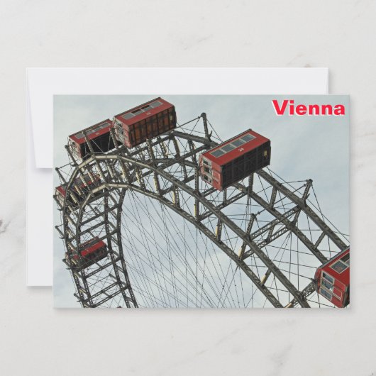 Roue de Prater, Vienne, Autriche carte (Devant)