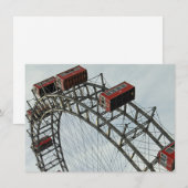 Roue de Prater, Vienne, Autriche carte (Devant / Derrière)