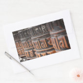 Roue de prière bouddhiste autocollant rectangulair (Enveloppe)