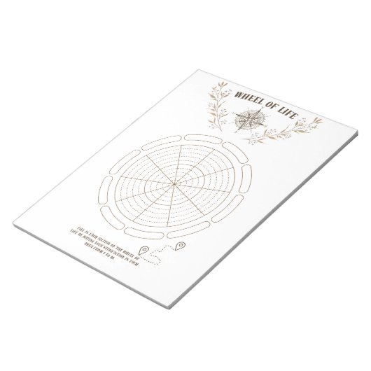 Roue de vie imprimable pour Bloc-notes personnel (Incliné)