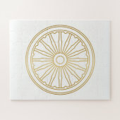 Roue dorée Art de puzzle Sagesse antique (Horizontal)