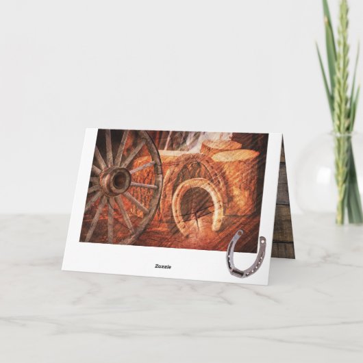 Roue en Wagon Rustique Horseshoe Style occidental (Dos)