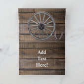 Roue en Wagon Rustique Horseshoe Style occidental  (Intérieur)