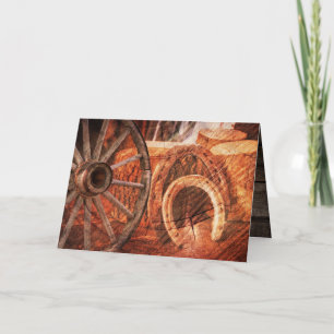 Roue en Wagon Rustique Horseshoe Style occidental 
