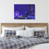 Roue Melbourne Star Avec Toile Skyline De Nuit Art (Insitu(Chambre))