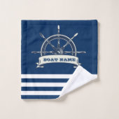 Roue nautique, Bleu de la Marine (Gant de toilette)