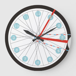 Roue Patriotique À Vélo Horloge En Rouge, Blanc Et