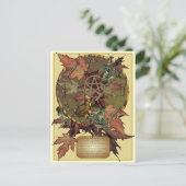 Roue Wiccan Avec Carte Postale Pentacle (Debout devant)