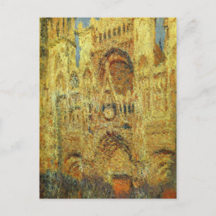 Rouen Cathedral at Sunset by Claude Monet Briefkaart