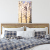 Rouen Cathedral, Harmony Blue Gold van Claude Mone Canvas Afdruk (Insitu (Slaapkamer))