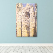 Rouen Cathedral, Harmony Blue Gold van Claude Mone Canvas Afdruk (Insitu (Houten vloer))