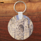 Rouen Cathedral, Harmony Blue Gold van Claude Mone Sleutelhanger (Voorkant)