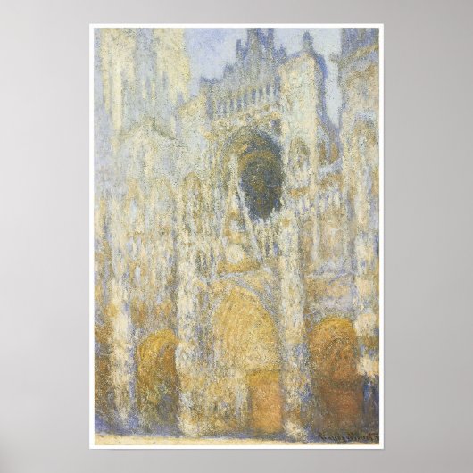 Rouen Cathedral in Dawn, 1894 Poster (Voorkant)