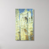 Rouen Cathedral West Facade Sunlight, Claude Monet Canvas Afdruk (Voorkant)