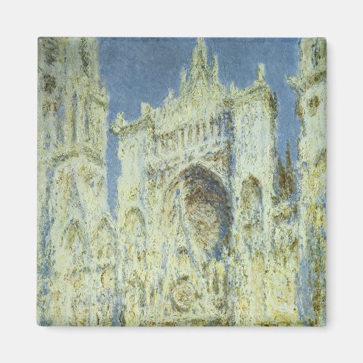 Rouen Cathedral West Facade Sunlight, Claude Monet Magneet (Voorkant)