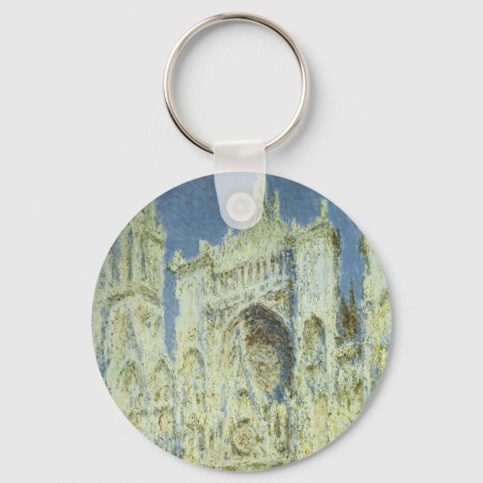 Rouen Cathedral West Facade Sunlight, Claude Monet Sleutelhanger (Voorkant)