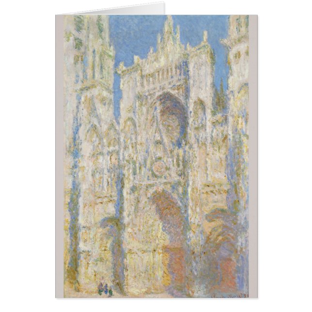 Rouen Cathedral West Facade Sunlight van Monet (Voorkant)