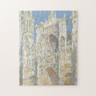 Rouen Cathedral West Facade Sunlight van Monet Legpuzzel