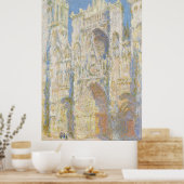 Rouen Cathedral West Facade Sunlight van Monet Poster (Keuken)