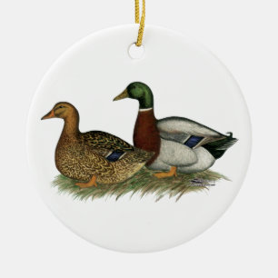 Rouen Ducks Keramisch Ornament