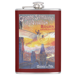 Rouen, Frankrijk — Pilot en Plane Heupfles