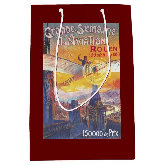 Rouen, Frankrijk — Pilot en Plane Medium Cadeauzakje (Voorkant)