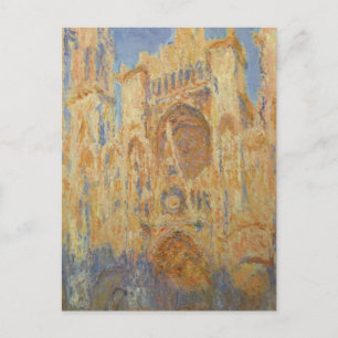 Rouen Kathedraal, Zonsondergang door Claude Monet  Briefkaart