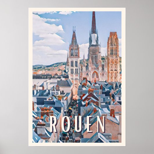 Rouen Photo Vintage Poster (Voorkant)