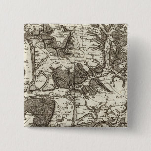 Rouen Vierkante Button 5,1 Cm