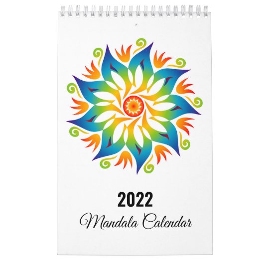 Roues colorées Mandala Flowers 2022 Calendrier (Protection)