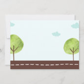 Roues dans l'autobus Fête d'autobus Invitation (Dos)