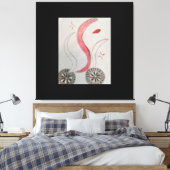 Roues dans le chemin fausse toile impression étiré (Insitu(Chambre))