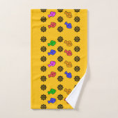 Roues de Poisson Enfants Jaune (Serviette à main)