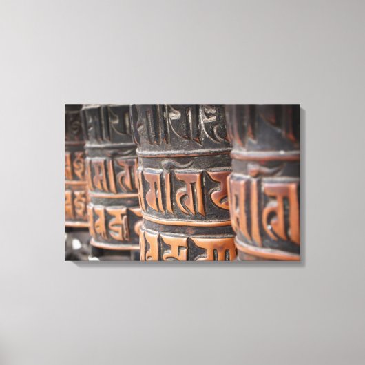 Roues de prière bouddhiste imprimé toile (Recto)