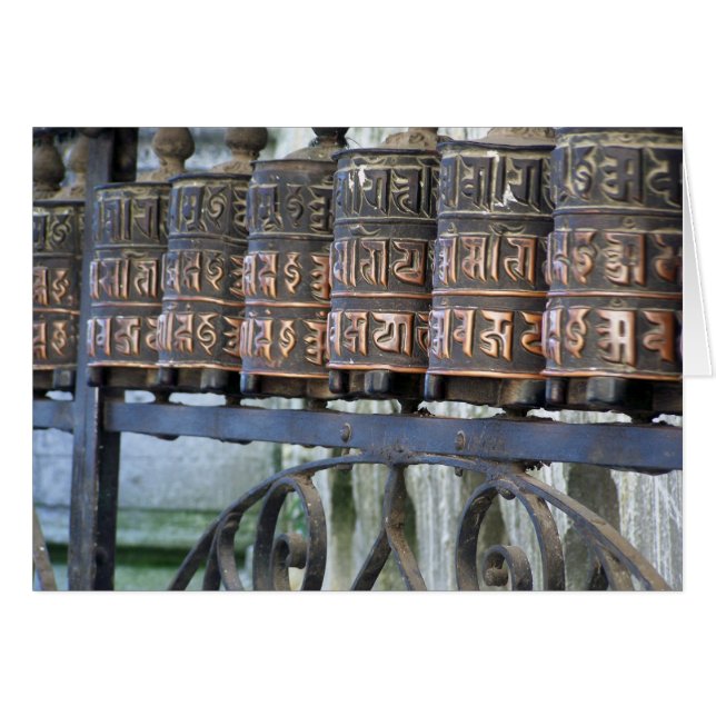 ROUES DE PRIÈRE BOUDDHISTES, NÉPAL (Devant horizontal)