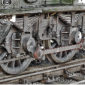 ROUES DE TRAIN À VAPEUR