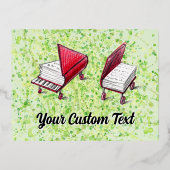 Roues en Whimsical & Piano Carte Postale Crème de  (Recto)