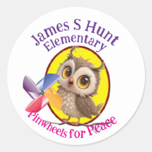 Roues pour la paix, Sticker rond classique