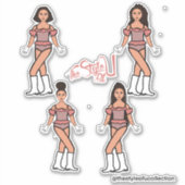 Rouffle Majorette / Stickers Danseuse Peach Blend (Devant)