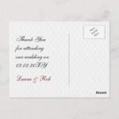 rouge 3 as vegas mariage Merci cartes (Dos)