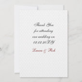 rouge 3 as vegas mariage Merci cartes (Dos)