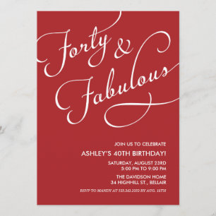 Rouge 40 et invitations fabuleuses
