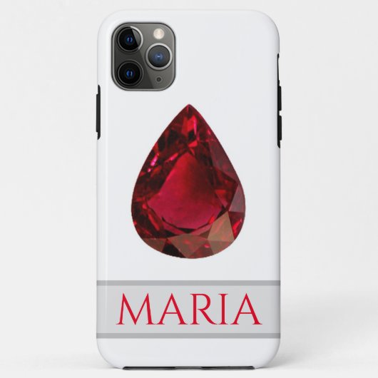 Rouge à facettes coques iphone Gemstone Pear Ruby (Dos)