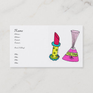 Rouge à lèvres et cartes de visite de vernis à