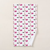 Rouge à lèvres rose et ongle Polonais beauté thème (Serviette à main)