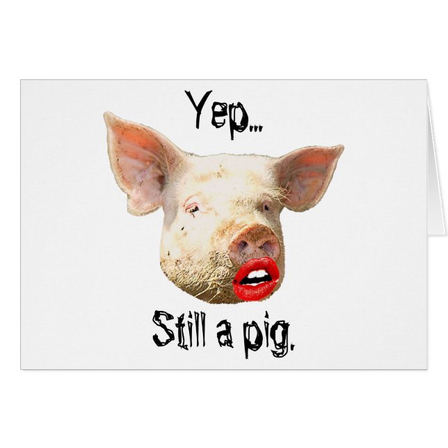 Rouge à lèvres sur un porc (Devant horizontal)