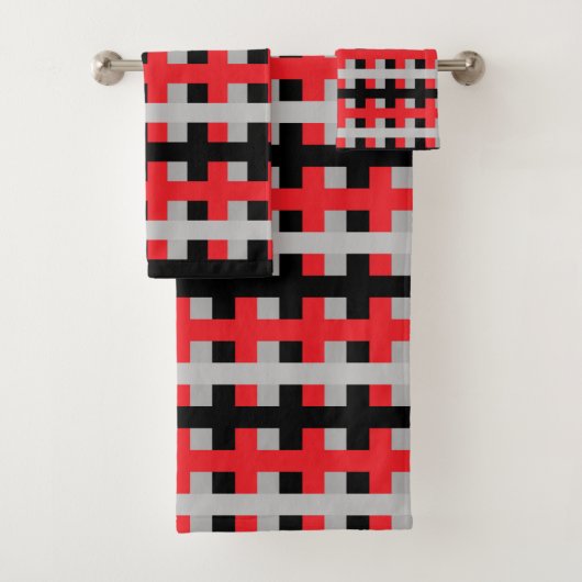 Rouge abstrait, gris et noir (En situation)