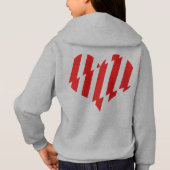 Rouge Abstrait n Blancs Valentine Coeur (Dos)