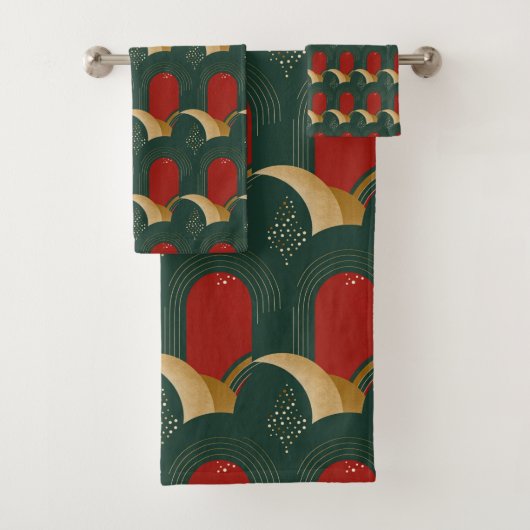 Rouge Abstrait, vert et or (En situation)